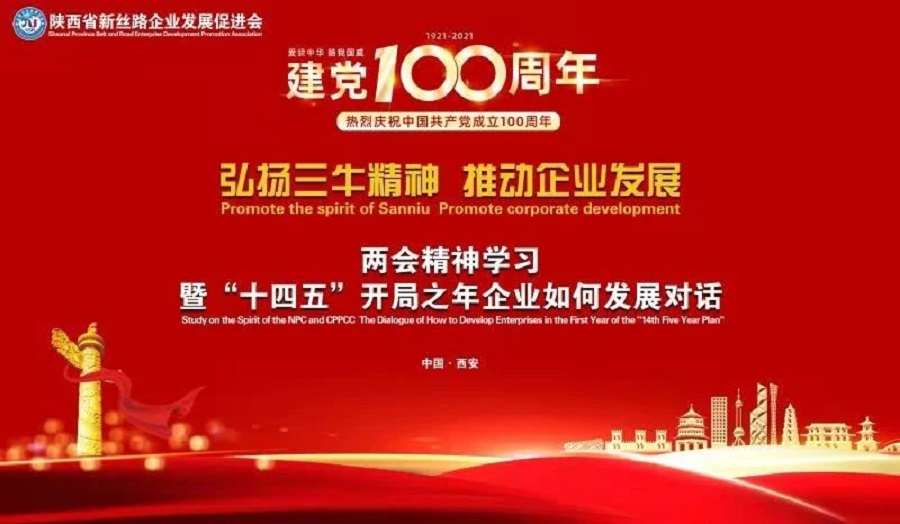 弘扬三牛精神·推动企业发展:陕西省新丝路企业发展促进会党支部召开学习全国“两会”精神会议(图1)