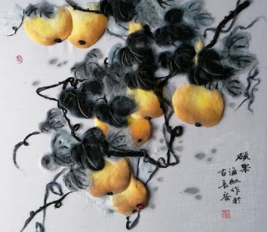 榆阳区第三届非物质文化遗产节隆重举办 棉絮画引关注(图7)