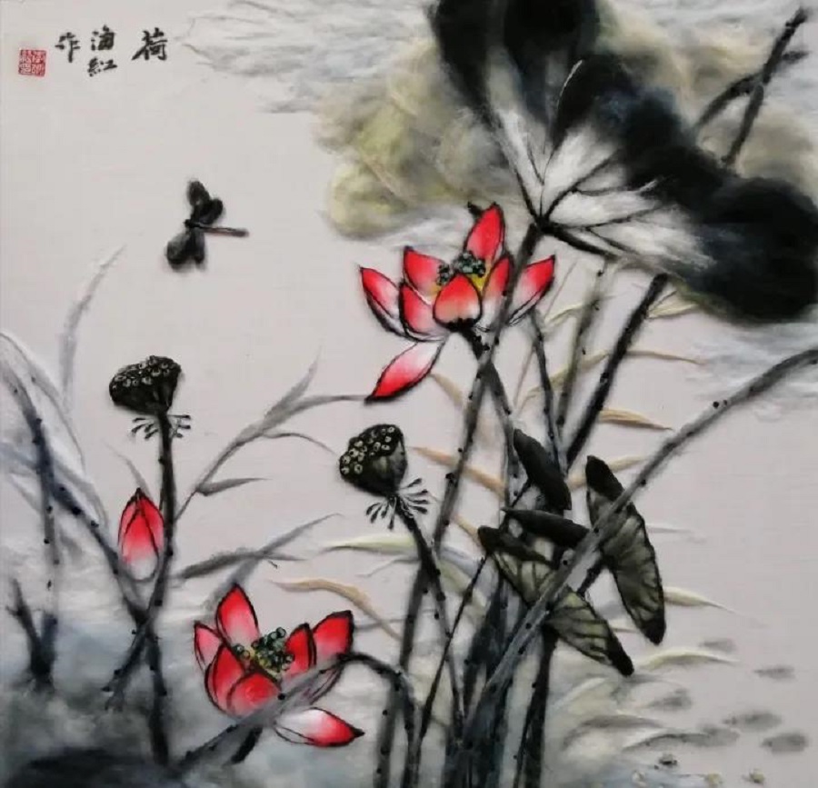 榆阳区第三届非物质文化遗产节隆重举办 棉絮画引关注(图8)